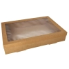Pudełko cateringowe z okienkiem kraft box sushi 45x31x8 partybox gładkie 10szt eco box Pudełko cateringowe z okienkiem kraft box sushi 45x31x8 partybox gładkie 10szt eco box