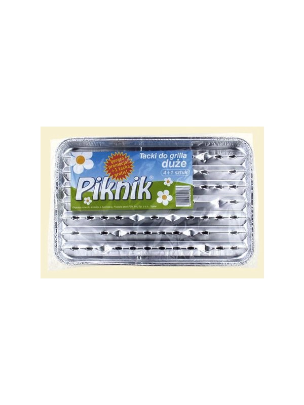 Tacka aluminiowa do grilla duża PIKNIK op. 5 sztuk