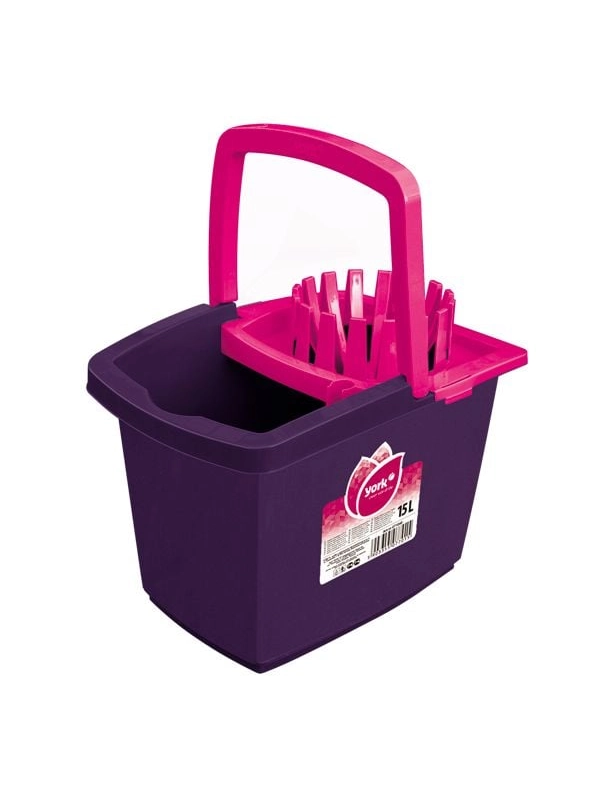 Wiadro prostokątne z wyciskaczem 15L YORK