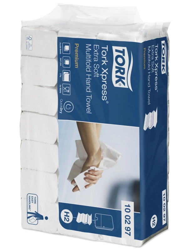 Ręcznik Tork Xpress Premium biały ekstra miękki H2 - 210x340cm - 2100 listków - Celuloza