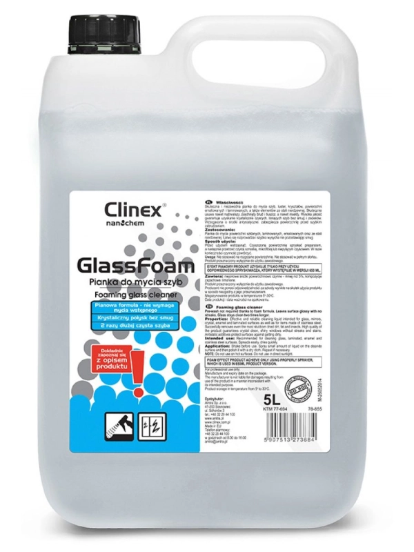 Pianka CLINEX Glass Foam 5L 77-694, do mycia szyb