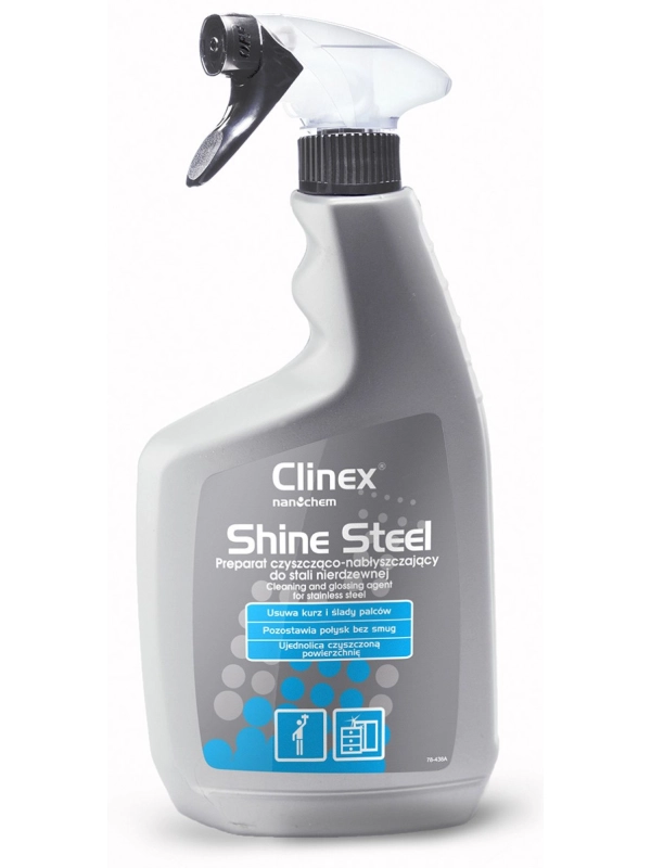 Preparat czyszcząco-nabłyszczający CLINEX Shine Steel 650ml 77-628, do stali nierdzewnej