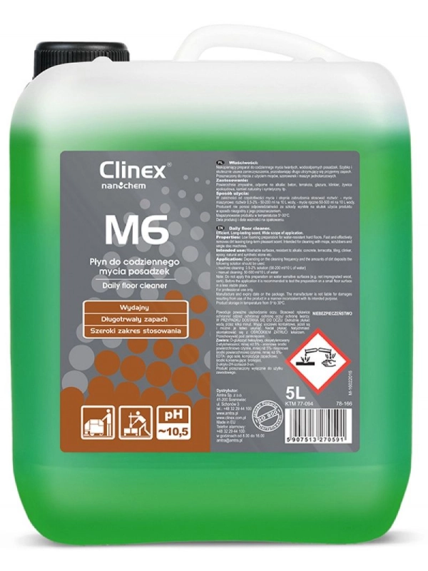 Płyn CLINEX M6 Medium 5L 77-094, do mycia mikroporowatych posadzek