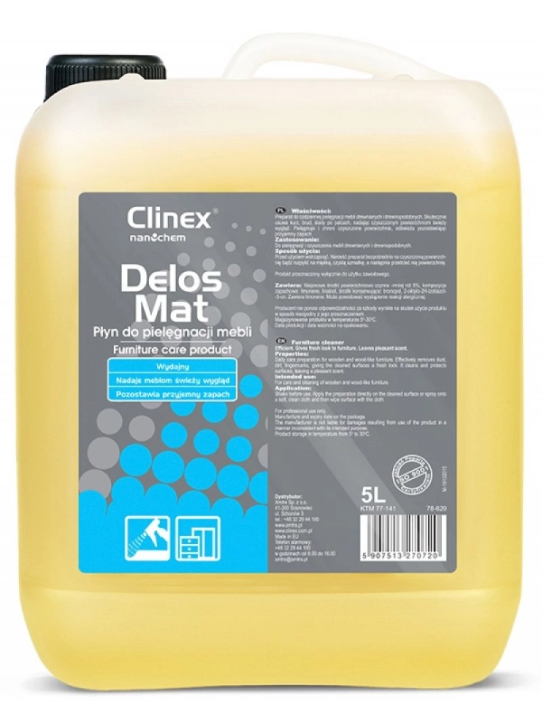 Płyn do pielęgnacji mebli CLINEX Delos Mat 5L 77-141
