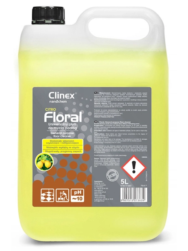 Uniwersalny płyn CLINEX Floral Citro 5L 77-897, do mycia podłóg