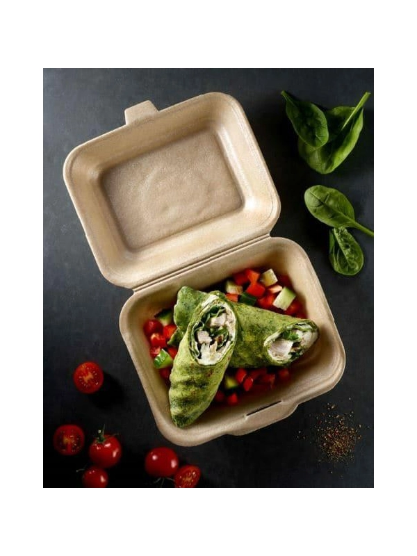 MENUBOX EPP Infinity HP2 hamburger podwójny op.360szt. (k/1) brązowy, w pełni recyklingowalny