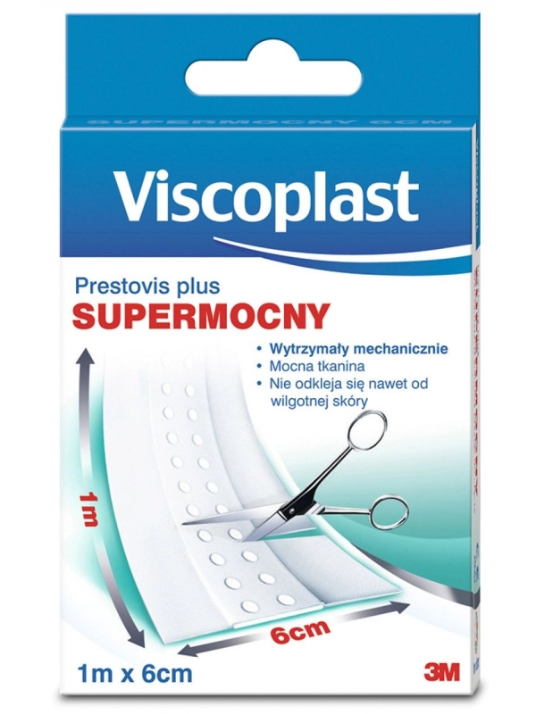 Plaster do cięcia, op.6cmx1m VISCOPLAST Prestovis Plus bardzo mocny