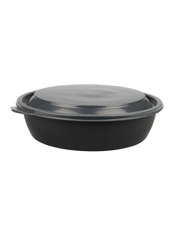 FastPac pojemnik okrągły 750ml czarny 19x4cm op. 50 sztuk