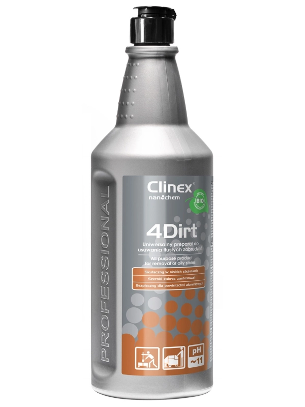 Preparat CLINEX 4Dirt 1L 77-640, do usuwania tłustych zabrudzeń