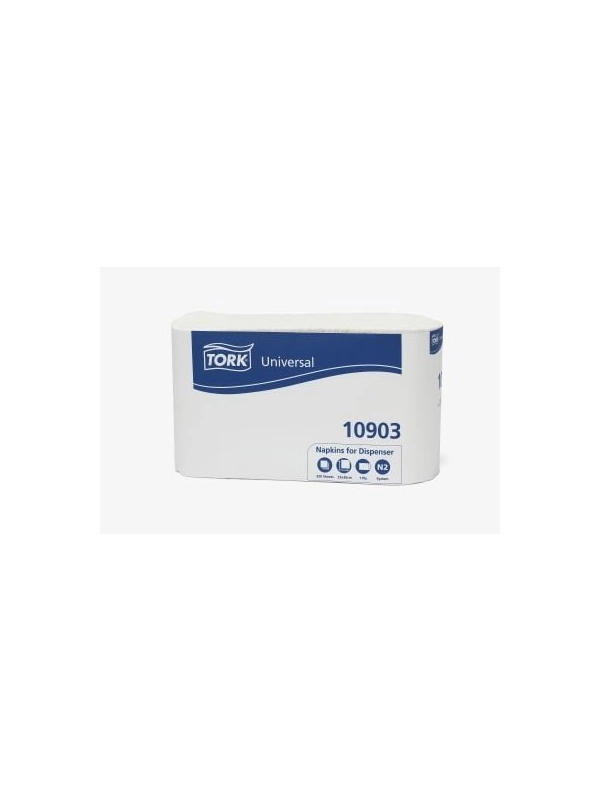 Serwtki dyspenserowe TORK Universal N2, 1 warstwa, białe-makulatura, 25x30cm 9000 sztuk