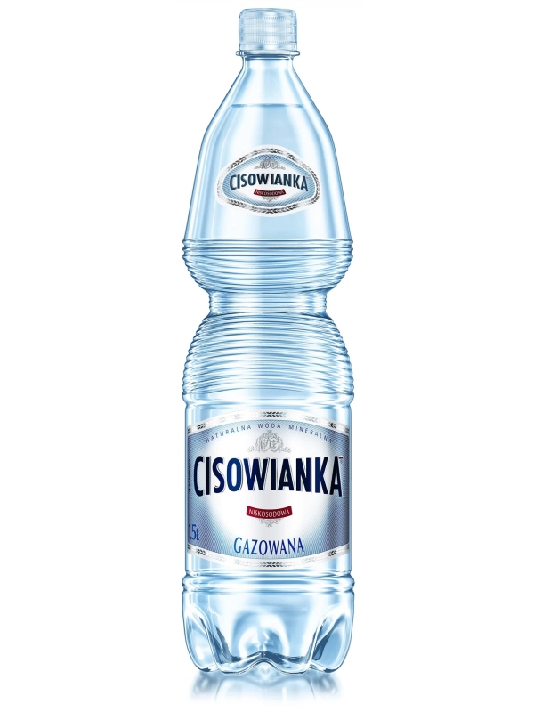 Woda CISOWIANKA, gazowana, butelka plastikowa, 1,5l