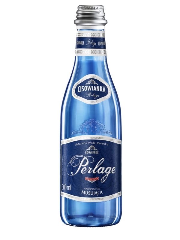 Woda CISOWIANKA Perlage, musująca, butelka szklana, 0,3l
