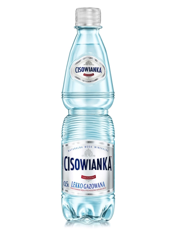 Woda CISOWIANKA, lekko gazowana, butelka plastikowa, 0,5l