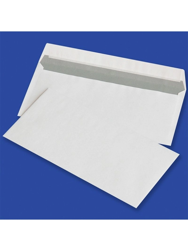 Koperty z taśmą silikonową OFFICE PRODUCTS, HK, DL, 110x220mm, 80gsm, 1000szt., białe