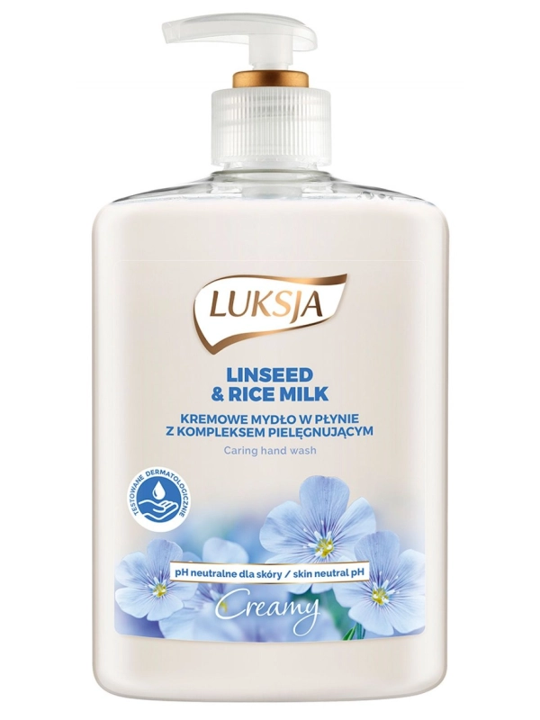 Mydło w płynie LUKSJA Creme, len i mleczko ryżowe, 500ml