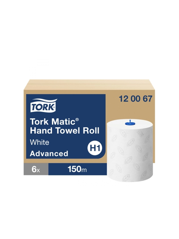 Tork Matic H1 120067 ręcznik papierowy z motywem szarego liścia, H1