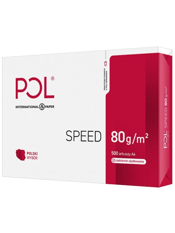 Papier kserograficzny IP POL SPEED, A4, klasa C, 153CIE, 80gsm, 500ark.