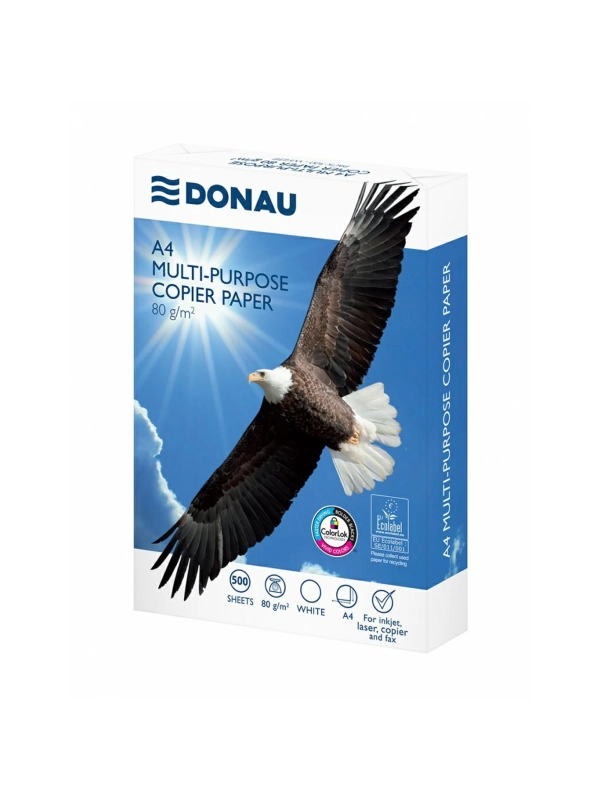Papier ksero A4 80g DONAU biały klasa C 1 ryza (k/5)