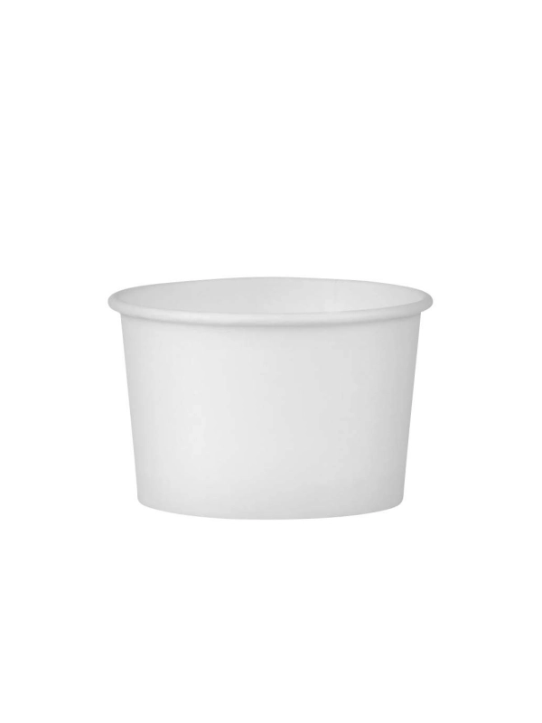 Miseczka papierowa na lody biała 245ml, cena za 25 sztuk