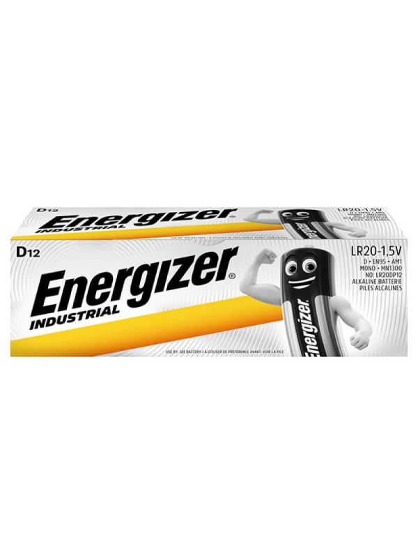 Bateria ENERGIZER Industrial, D, LR20, 1,5V, 12szt.