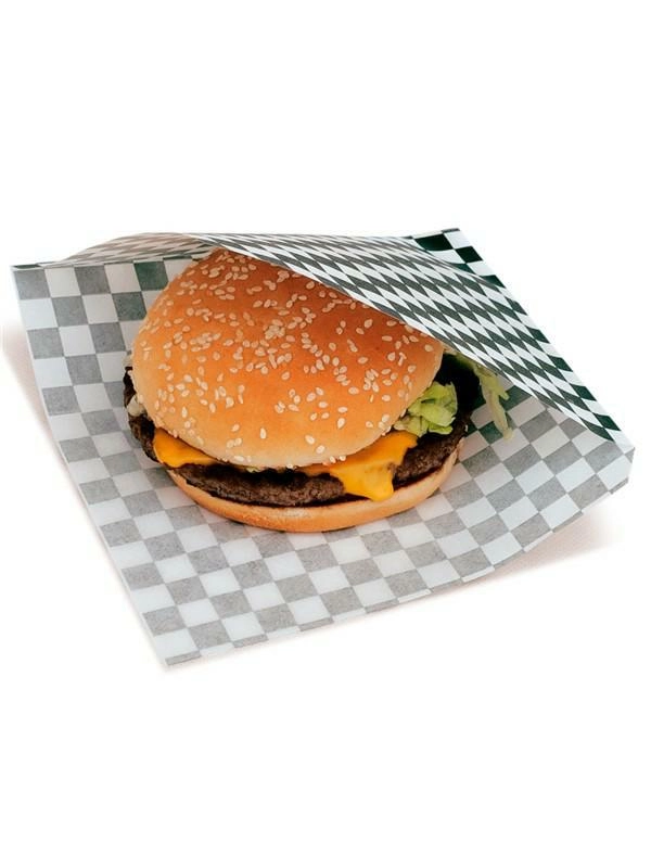 KEBAB koperta papierowa KRATKA CZARNA 160x170mm opakowanie 500szt