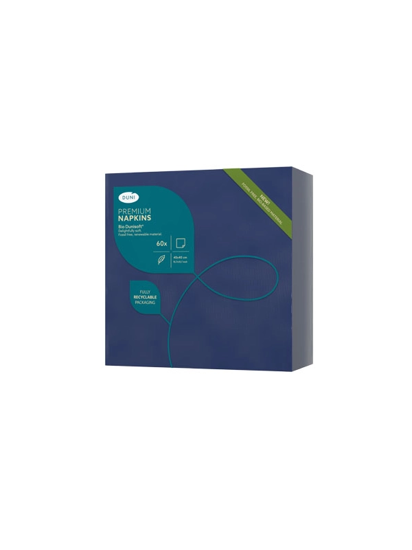 Serwetki fizelinowe BIO Dunisoft 40x40 granatowy 60szt
