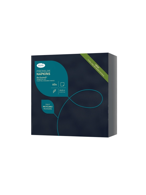 Serwetki fizelinowe BIO Dunisoft 40x40 czarne 60szt