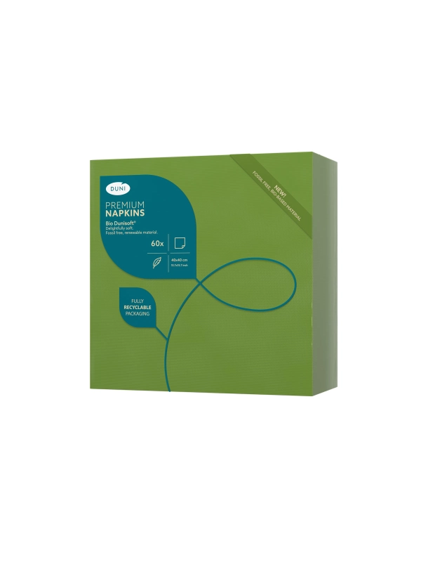 Serwetki fizelinowe BIO Dunisoft 40x40 soczysty zielony 60szt