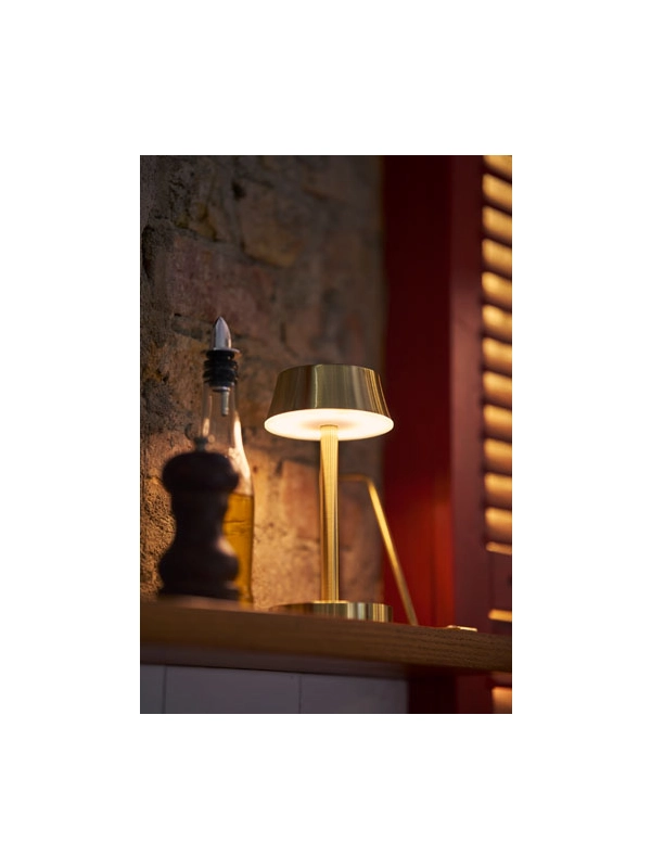 LED Lamp Cordless Nour Midi 20 x Ø 10 cm 14 godz. Złoty 6szt