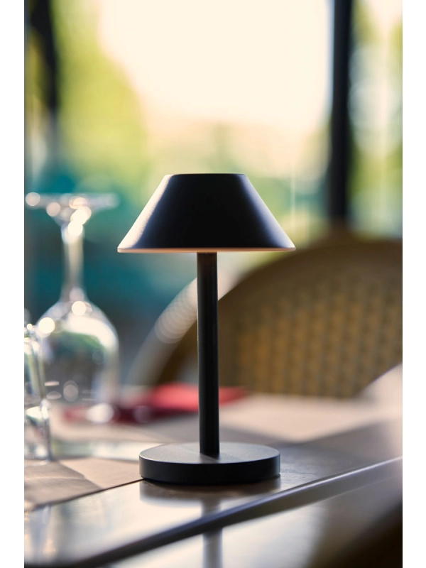 Lampka DUNI LED Lamp Cordless Zelda Midi 21,5 x Ø 12 cm 14 godz. Czarny kart. 6szt