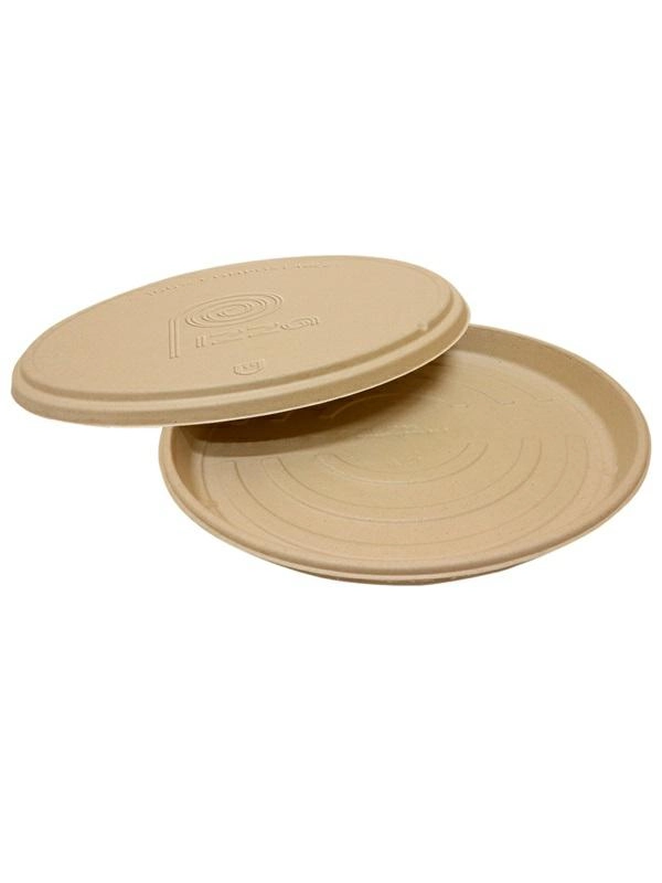 Pudełka pizza trzcina op.50szt. POKRYWKA fi 36,4x1,9cm  (k/3)