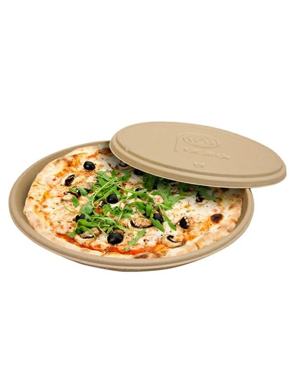 Pudełka pizza 35cm trzcina op.50szt. fi 35,7x3,3cm  (k/3)