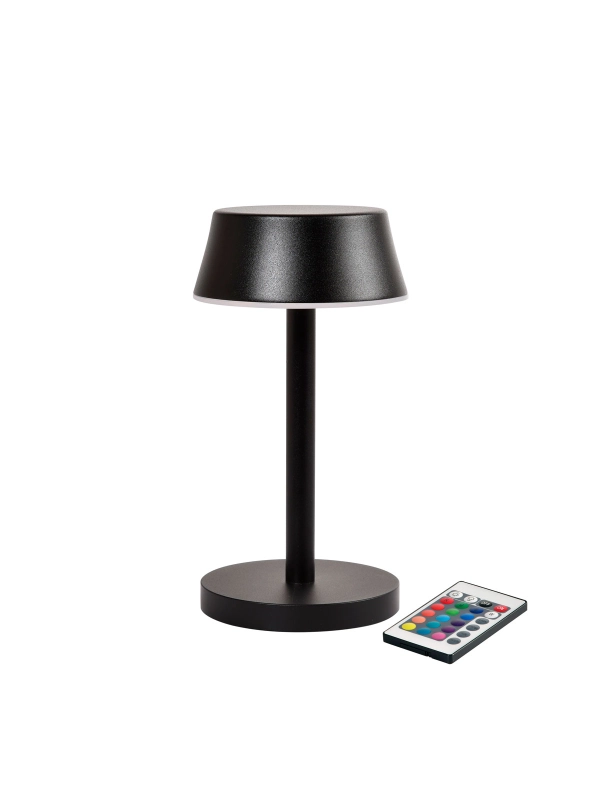 LED Lamp Cordless Nour Midi 20 x Ø 10 cm 14 godz. CZARNA 6szt