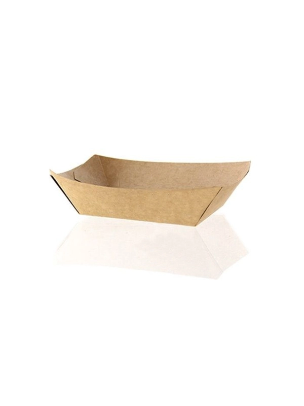 Tacka papierowa EcoKraft 100ml brązowa 120x85x20mm z nadrukiem op. 250 sztuk