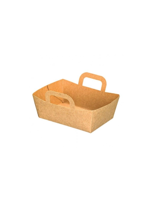 Mini koszyk papierowy, brązowy, op.100szt. 95x70x35mm