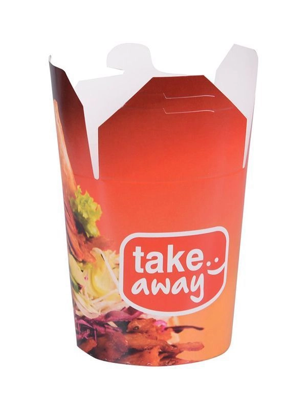 KEBAB BOX 500ml, nadruk standard TAKE AWAY, cena za opakowanie 50szt