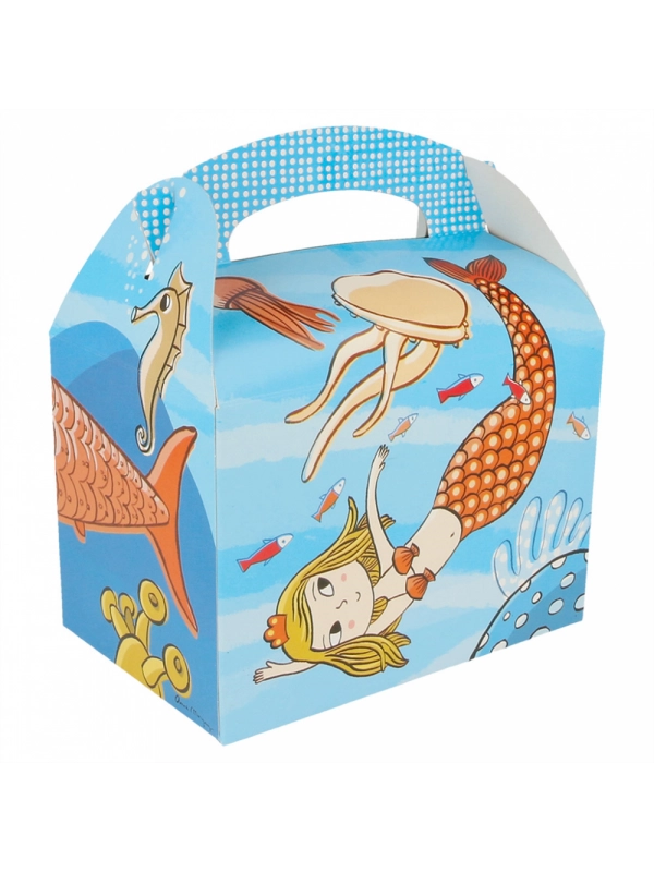 Pudełko papierowe z uchwytem 17x16x10cm "BOTTOM OF THE SEA"