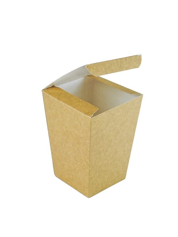 Kubełek 1,3l BRĄZOWY op.100szt kurczaki/popcorn Z POKRYWKĄ bez nadruku