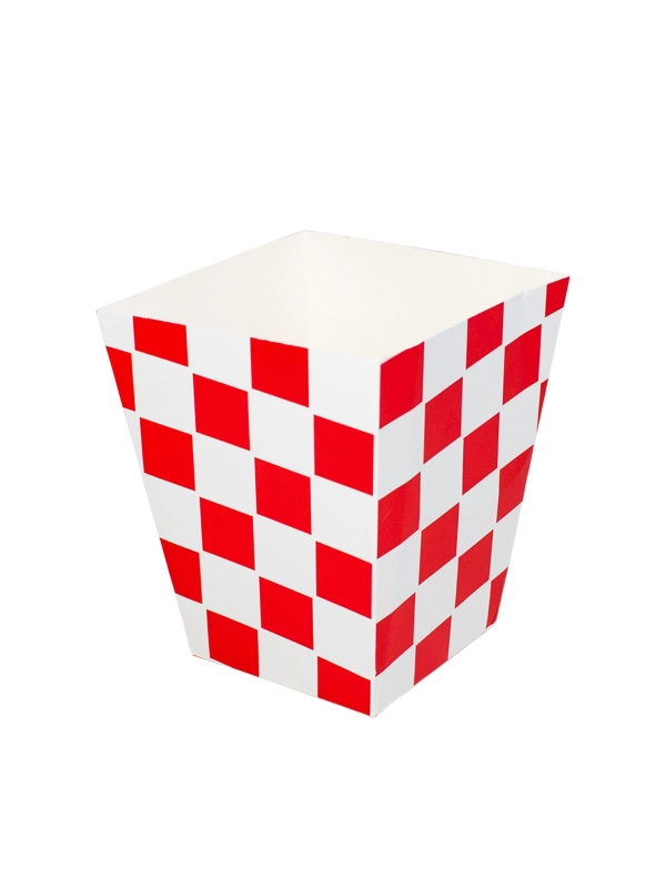 Kubełek mały KRATKA CZERWONA 2,5l op.100szt, TnP