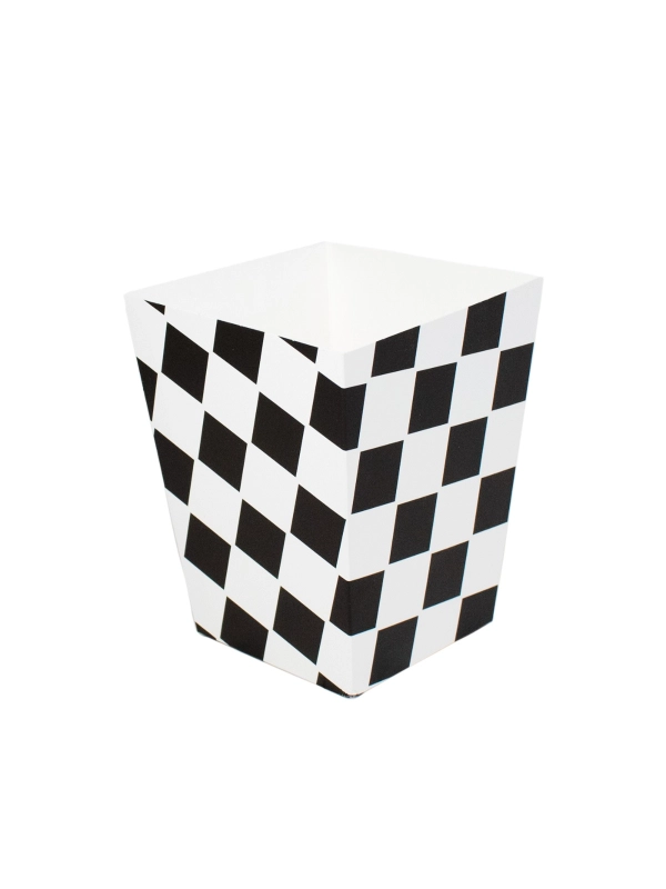 Kubełek mały KRATKA CZARNA 2,5l 100x160x 140mm, op.100szt, TnP