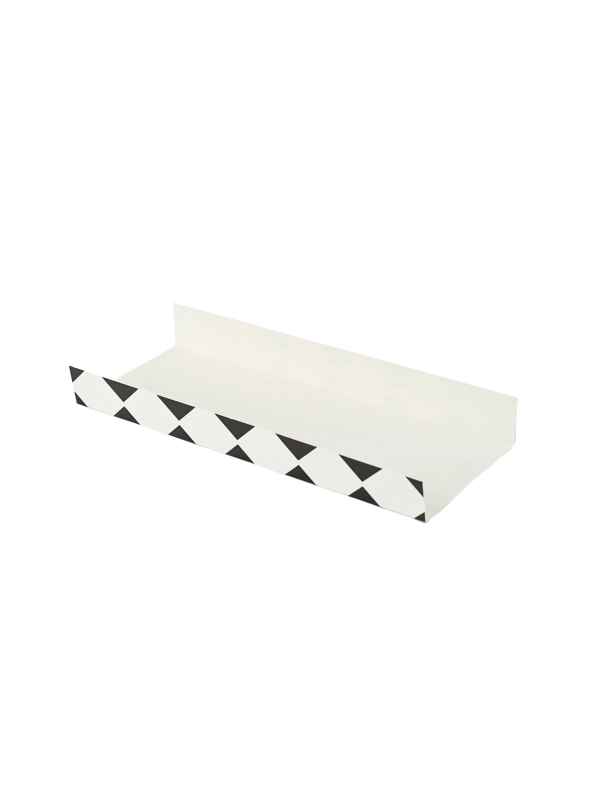 Podkładki kartonowe na zapiekanki, kratka czarna,  rozmiar 10x25cm, opakowanie 100 sztuk