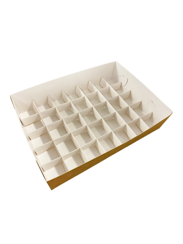 Pudełko catering set box PRZEGRODY 35szt op. 50 zestawów -białe TnG