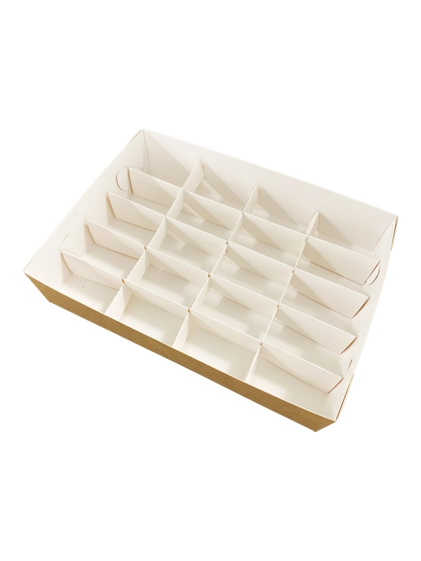 Pudełko catering set box PRZEGRODY 20szt op. 50 zestawów -białe TnG