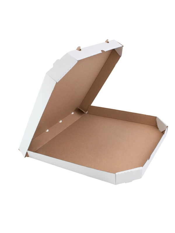 Pudełka pizza 40x40cm op.50szt ść.rogi h=4cm, Biało-szara Fala E TnP