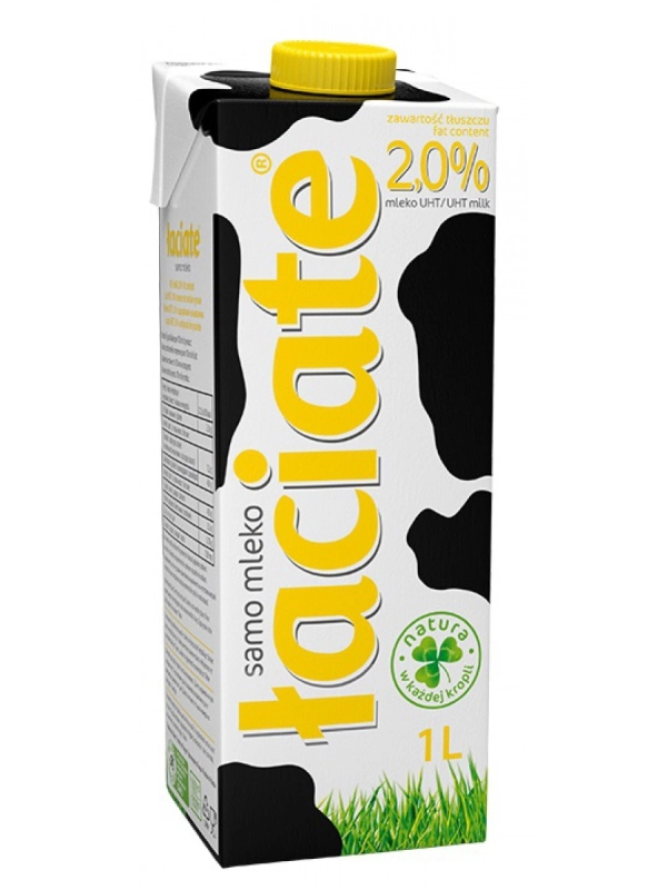 Mleko ŁACIATE 2%, 1L
