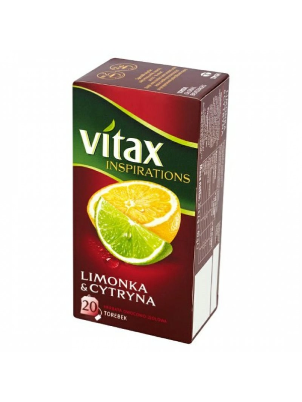 Herbata VITAX Inspirations, limonka z cytryną, 20 torebek op. 1 szt.