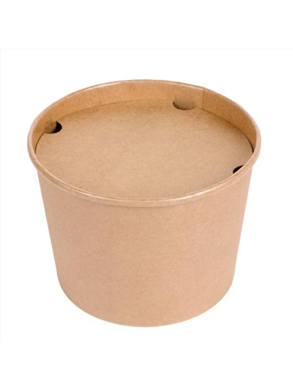 Kubełek papierowy 4500ml op.40szt. (k/3) kraft + pokrywka