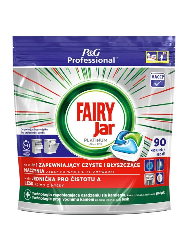 Tabletki do zmywarki FAIRY JAR Platinum, profesjonalne, 90 szt.