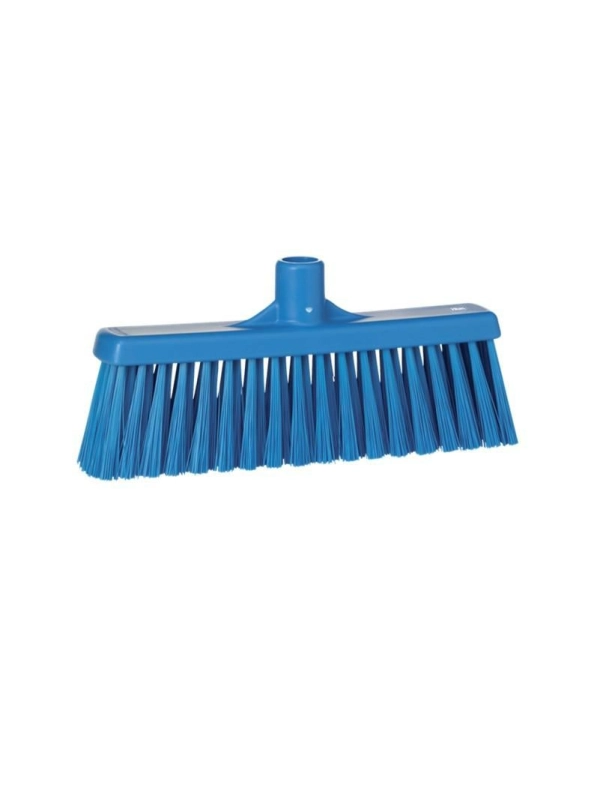VK BROOM BLUE, Miotła z prostą szyjką i pionowym włosiem, 310 mm, średnia, niebieska