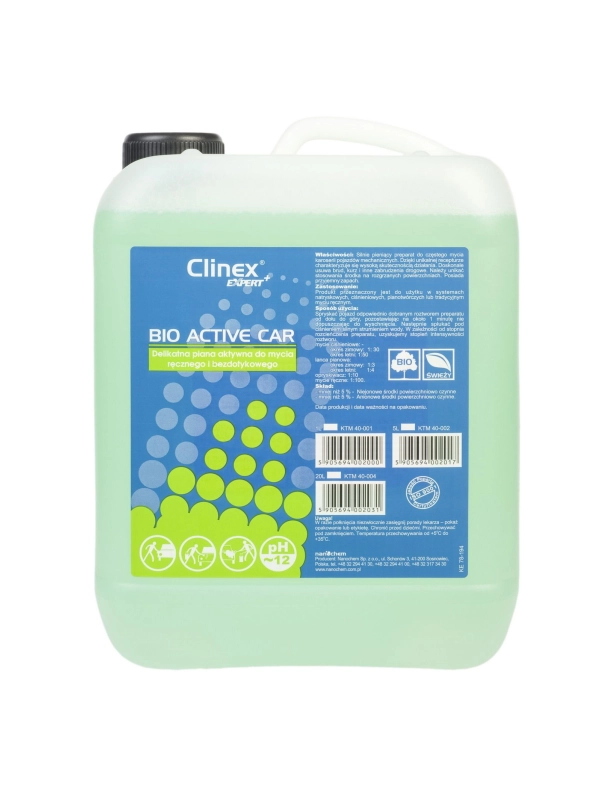 CLINEX Active Car 5l  piana aktywna do mycia ręcznego i bezdotykowego